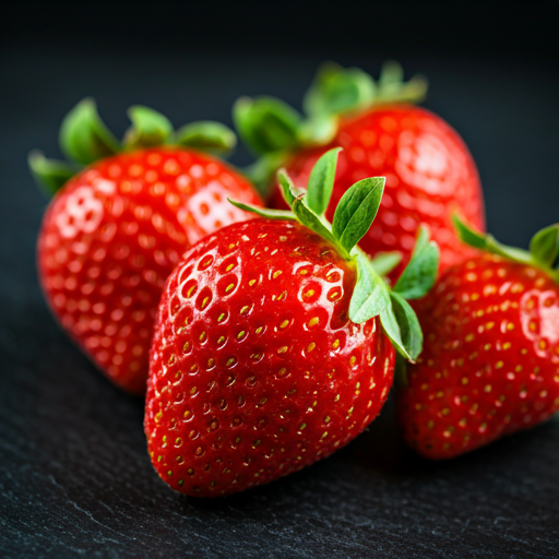 Fresh strawberries detail